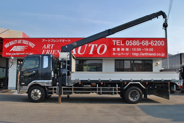 【250】三菱ふそうファイター　増トン　平ボデー　クレーン付