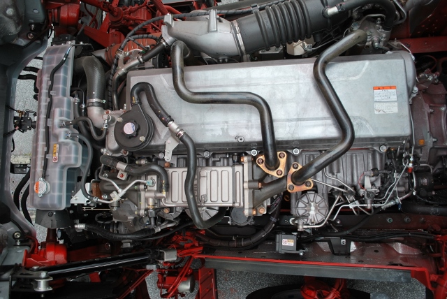 日野　グランドプロフィア　4軸低床　ヤマダボデー　ハイルーフ　新車