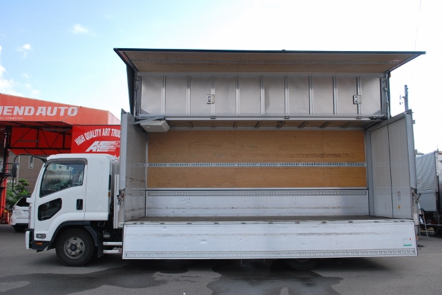 【45】H25 いすゞ　フォワード　冷凍ウイング　格納式パワーゲート付
