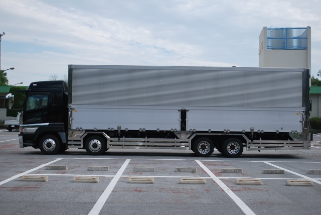 Ｈ１６　三菱　スーパーグレート　アルミｳｨﾝｸﾞ　ハイルーフ　総輪エアサス　低床