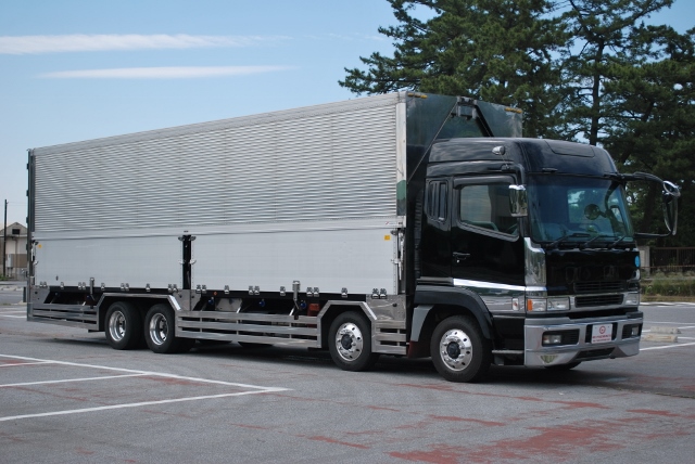 Ｈ１６　三菱　スーパーグレート　アルミｳｨﾝｸﾞ　ハイルーフ　総輪エアサス　低床