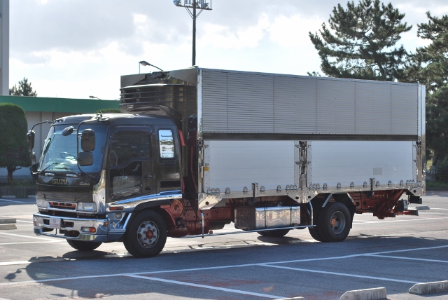 H18 いすゞ　フォワード　冷蔵冷凍車　パワーゲート　アルミウイング