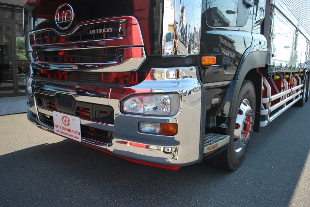 【26】H27　UDトラックス　クオン　中低床アルミウイング　ハイルーフ