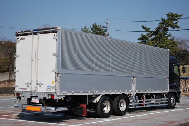 【84】H22　三菱ふそう　スーパーグレート　アルミウイング　ハイルーフ　リアエアサス　格納ゲート付