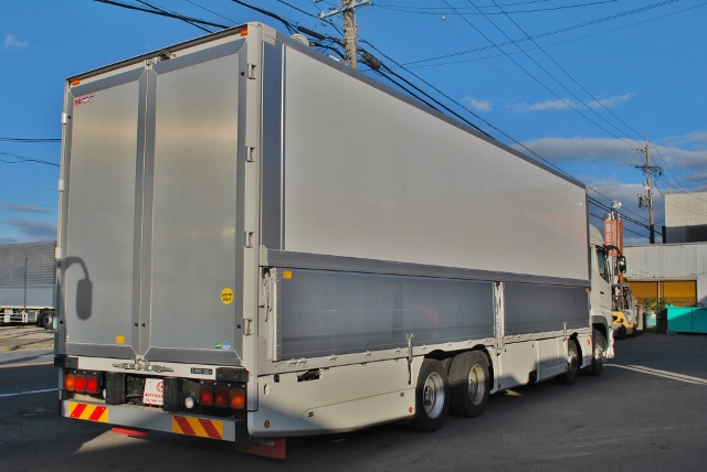 【307】三菱ふそうスーパーグレート　低床　パネルウイング　ハイルーフ　リヤエアサス