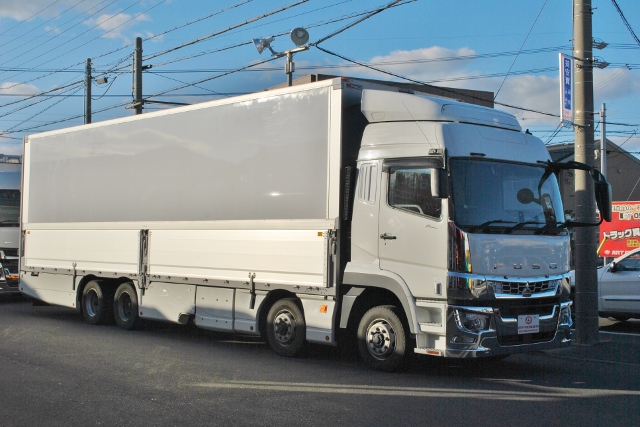 【307】三菱ふそうスーパーグレート　低床　パネルウイング　ハイルーフ　リヤエアサス