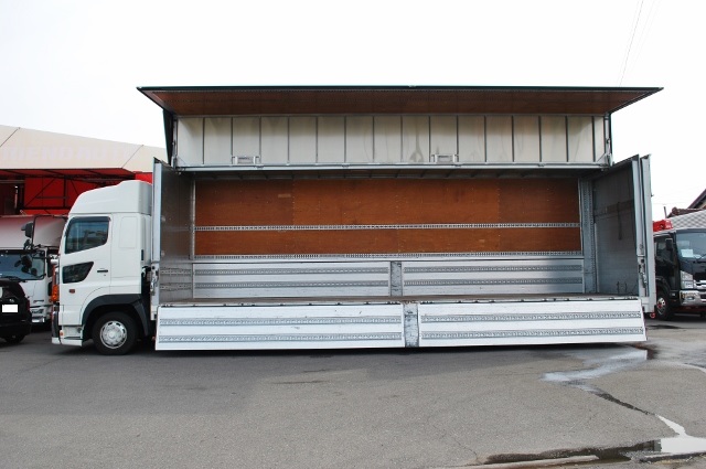 【360】日野プロフィア 低床 アルミウイング ハイルーフ 総輪エアサス 跳ね上げPG