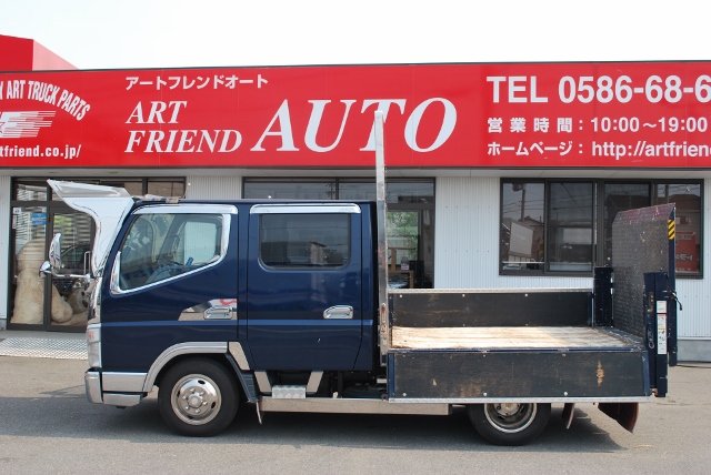 【413】三菱キャンターガッツ　Ｗキャブ　平ボデー　垂直ゲート