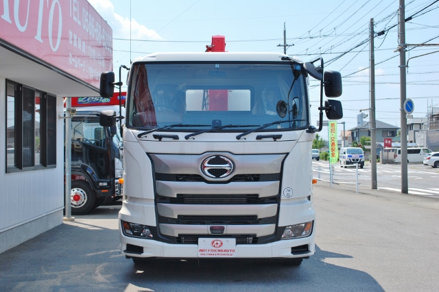 【464】日野　グラプロ　4軸後輪エアサス　4段ユニック　ラジコンフックイン