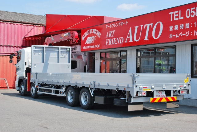 【464】日野　グラプロ　4軸後輪エアサス　4段ユニック　ラジコンフックイン