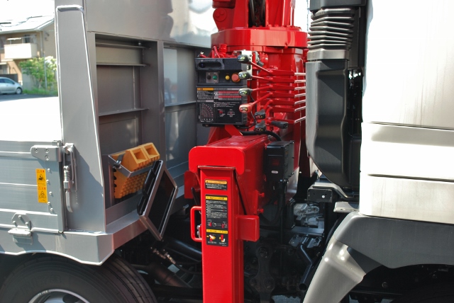 【464】日野　グラプロ　4軸後輪エアサス　4段ユニック　ラジコンフックイン