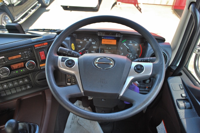 【464】日野　グラプロ　4軸後輪エアサス　4段ユニック　ラジコンフックイン