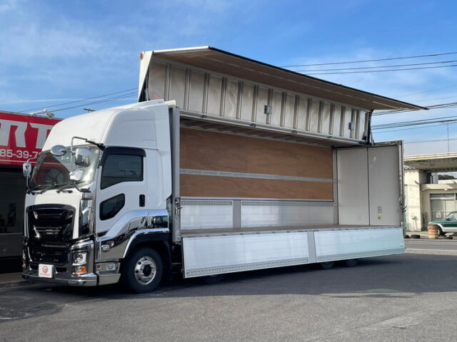 【1297】R3　ギガ　ハイルーフ　ウィング　リア門口ステンレス　7速　アルミホイール