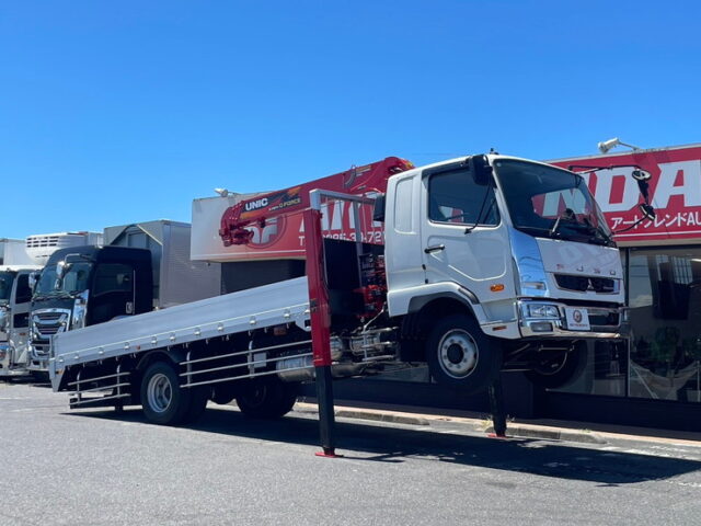 三菱ふそう：ファイター：増トン：未使用：ハイジャッキセルフ：ステンレスサイドバンパー