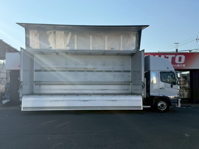 日野：17レンジャー：ハイルーフ：ウィング：6200ワイド：格納ゲート：エアサス