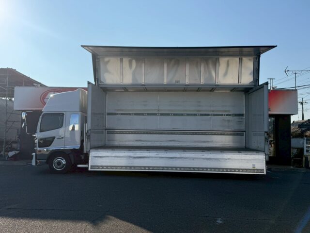 日野：17レンジャー：ハイルーフ：ウィング：6200ワイド：格納ゲート：エアサス