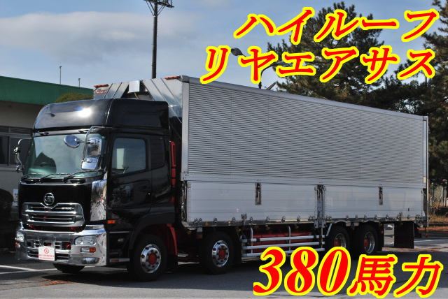 【186】UDトラックス　クオン　低床　アルミウイング　　ハイルーフ　リアエアサス